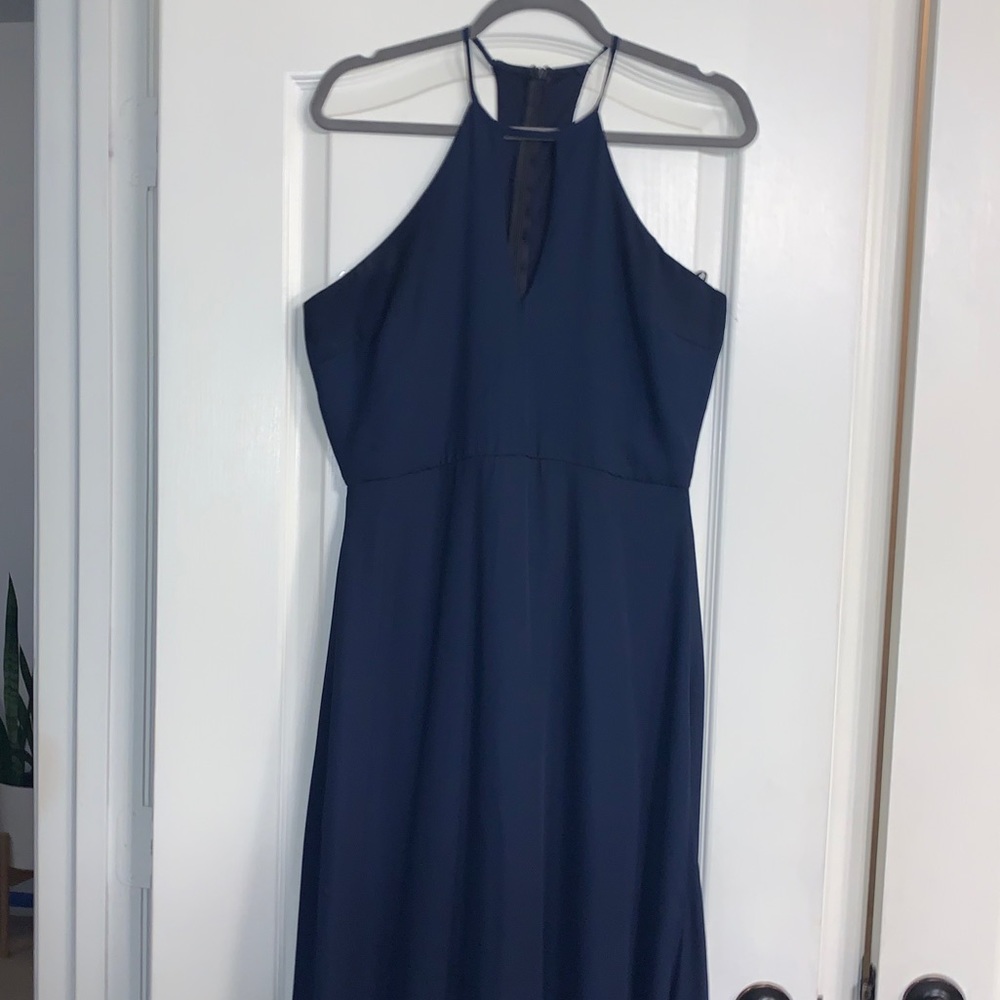 Lulus navy bridesmaid dress
